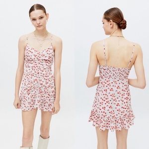 Urban Outfitters Polka Dot Cinched Dress